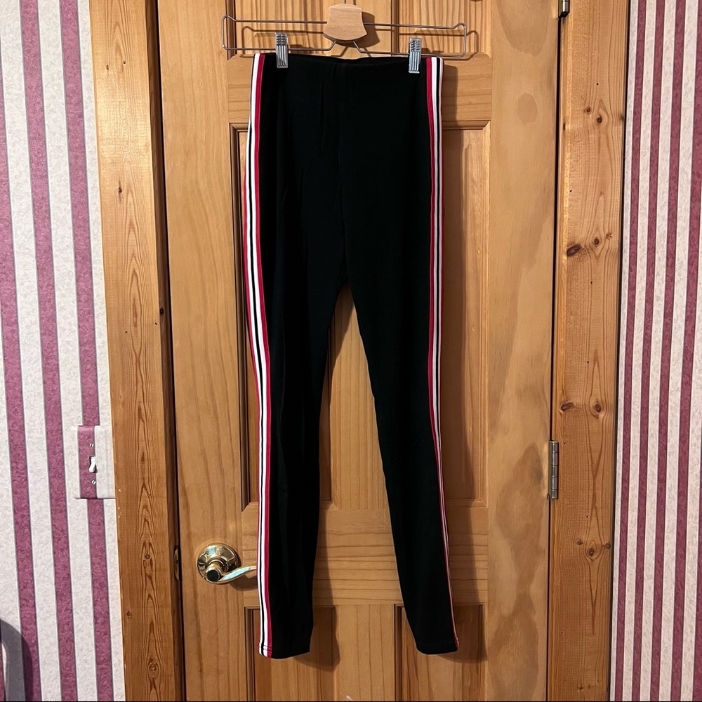 black striped leggings